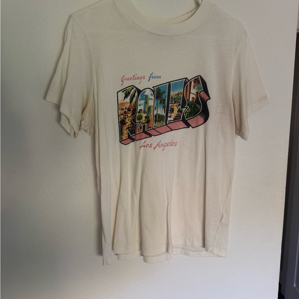 Rails White Graphic Tee - Short Sleeve